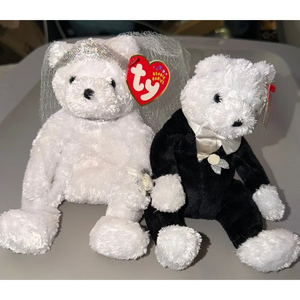 TY Beanie Baby Wedding Bears Set